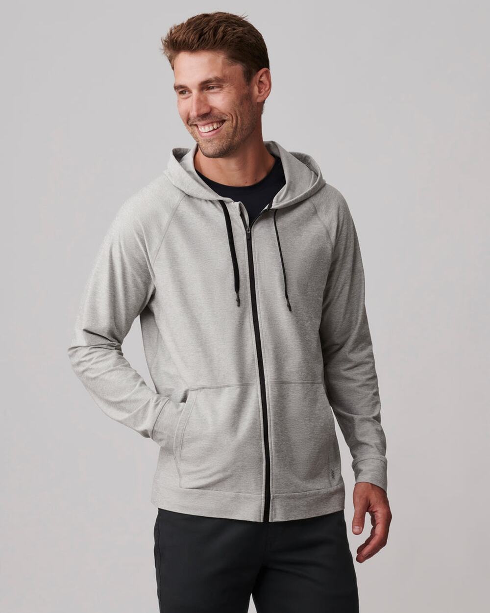 NWT Rhone Out of Office Full Zip Hoodie in Griffin Heather size XL